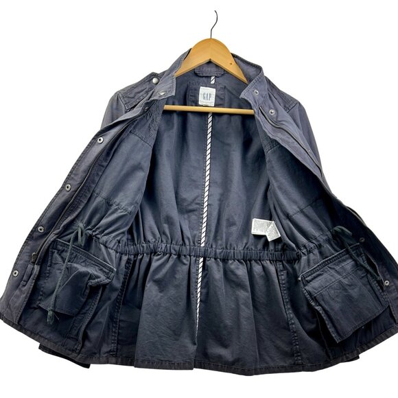 GAP Jacket "Moonless Night" Womens XS Embellished Beaded Military Field Glam - Picture 3 of 12